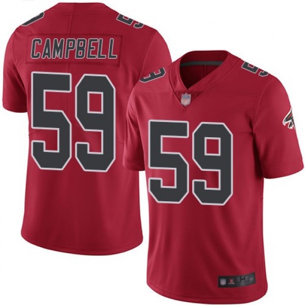 Nike Falcons #59 De'Vondre Campbell Red Men's Stitched NFL Limited Rush Jersey
