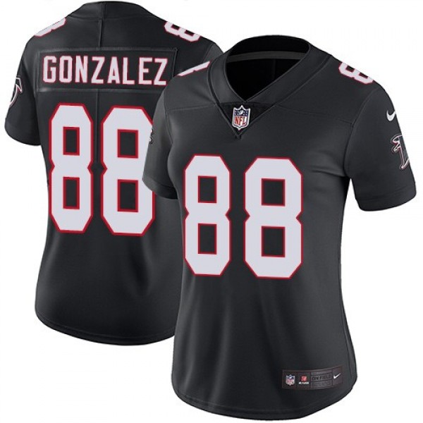 Women's Falcons #88 Tony Gonzalez Black Alternate Stitched NFL Vapor Untouchable Limited Jersey