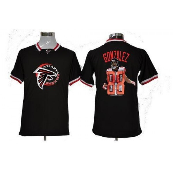 Nike Falcons #88 Tony Gonzalez Black Men's NFL Game All Star Fashion Jersey