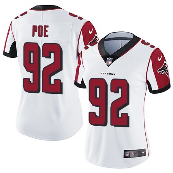 Women's Falcons #92 Dontari Poe White Stitched NFL Vapor Untouchable Limited Jersey