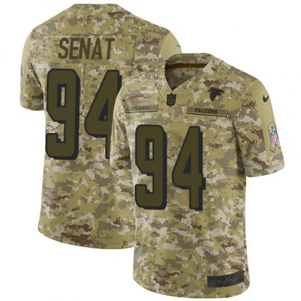 Nike Falcons #94 Deadrin Senat Camo Men's Stitched NFL Limited 2018 Salute To Service Jersey