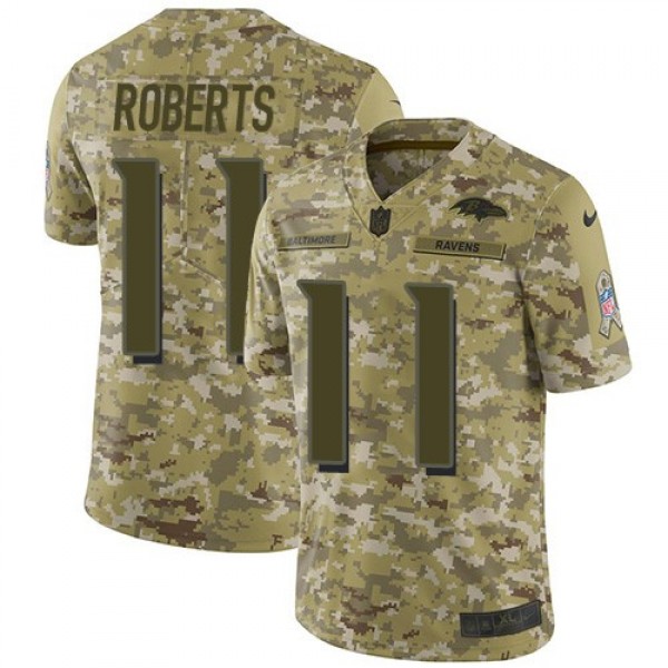 Nike Ravens #11 Seth Roberts Camo Men's Stitched NFL Limited 2018 Salute To Service Jersey