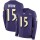 Nike Ravens #15 Marquise Brown Purple Team Color Men's Stitched NFL Limited Therma Long Sleeve Jersey
