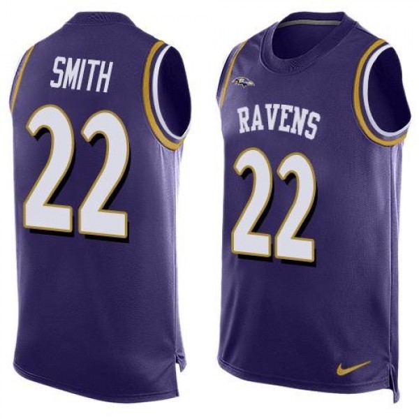 Nike Ravens #22 Jimmy Smith Purple Team Color Men's Stitched NFL Limited Tank Top Jersey