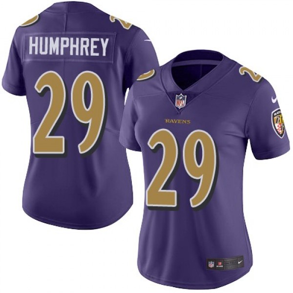 Women's Ravens #29 Marlon Humphrey Purple Stitched NFL Limited Rush Jersey
