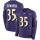Nike Ravens #35 Gus Edwards Purple Team Color Men's Stitched NFL Limited Therma Long Sleeve Jersey