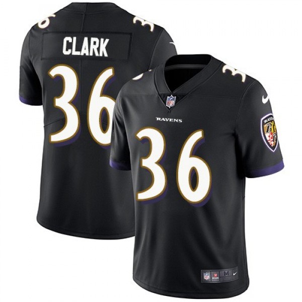Nike Ravens #36 Chuck Clark Black Alternate Men's Stitched NFL Vapor Untouchable Limited Jersey