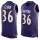 Nike Ravens #36 Chuck Clark Purple Team Color Men's Stitched NFL Limited Tank Top Jersey