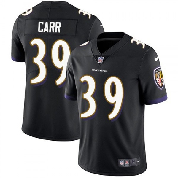 Nike Ravens #39 Brandon Carr Black Alternate Men's Stitched NFL Vapor Untouchable Limited Jersey