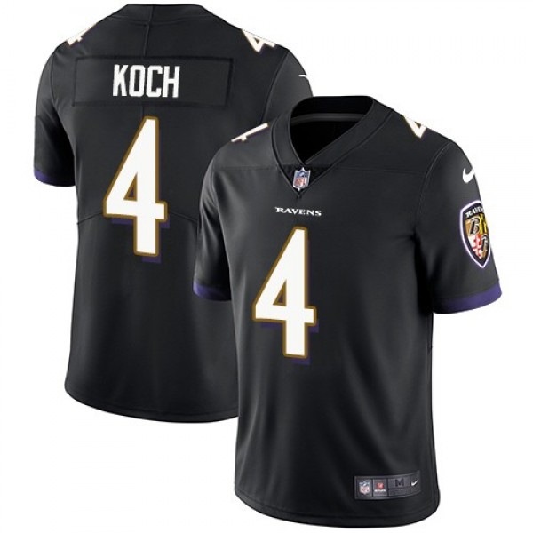 Nike Ravens #4 Sam Koch Black Alternate Men's Stitched NFL Vapor Untouchable Limited Jersey