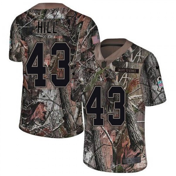 Nike Ravens #43 Justice Hill Camo Men's Stitched NFL Limited Rush Realtree Jersey