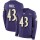 Nike Ravens #43 Justice Hill Purple Team Color Men's Stitched NFL Limited Therma Long Sleeve Jersey