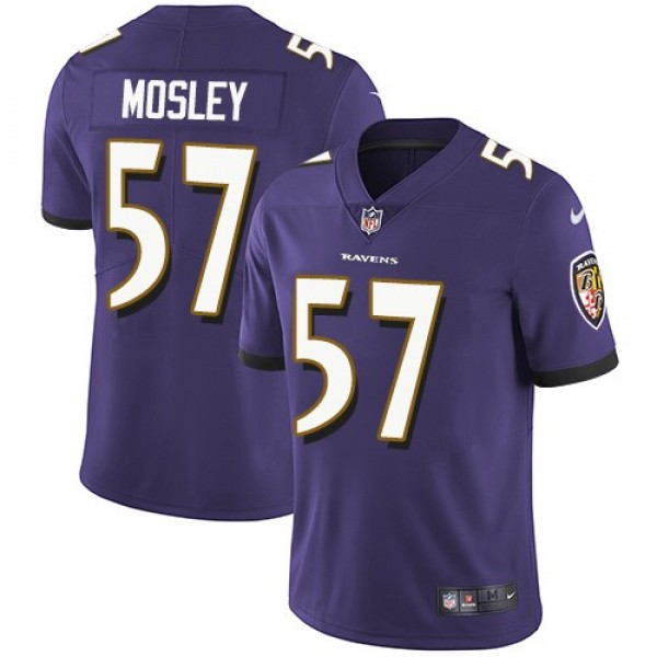 Nike Ravens #57 C.J. Mosley Purple Team Color Men's Stitched NFL Vapor Untouchable Limited Jersey