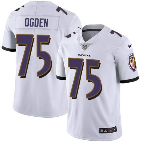 Nike Ravens #75 Jonathan Ogden White Men's Stitched NFL Vapor Untouchable Limited Jersey