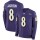 Nike Ravens #8 Lamar Jackson Purple Team Color Men's Stitched NFL Limited Therma Long Sleeve Jersey