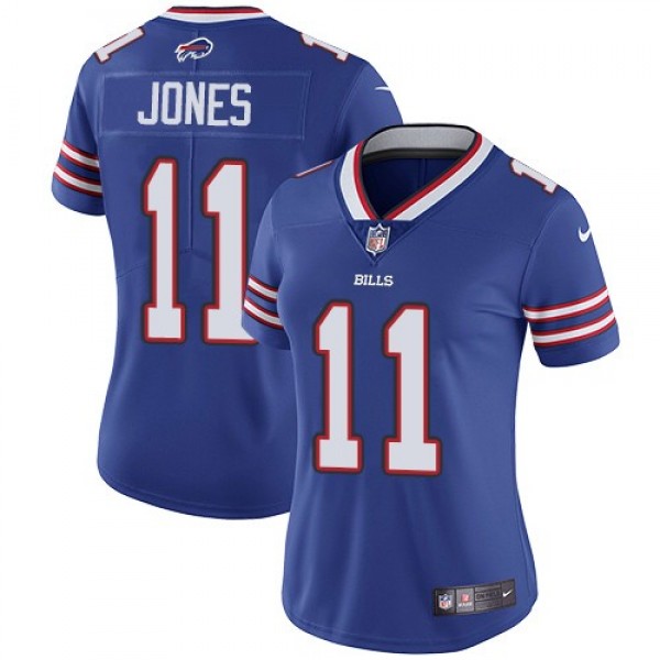 Women's Bills #11 Zay Jones Royal Blue Team Color Stitched NFL Vapor Untouchable Limited Jersey