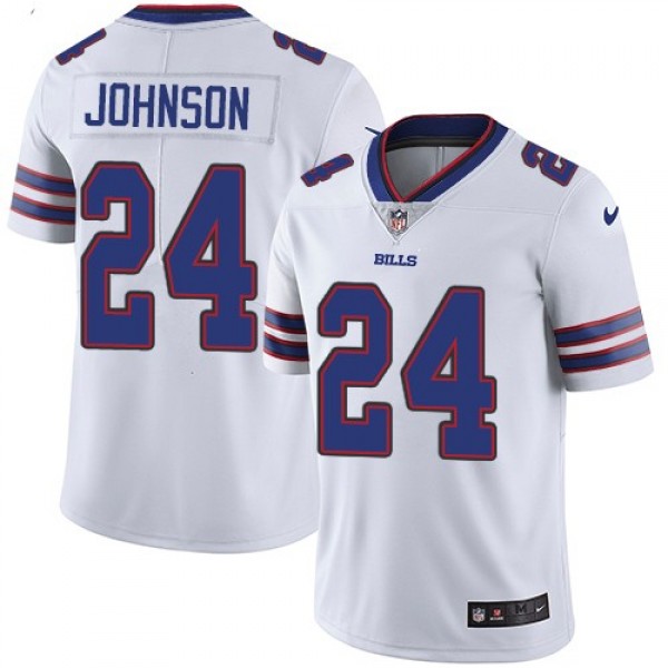 Nike Bills #24 Taron Johnson White Men's Stitched NFL Vapor Untouchable Limited Jersey