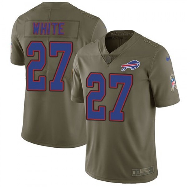 Nike Bills #27 Tre'Davious White Olive Men's Stitched NFL Limited 2017 Salute To Service Jersey