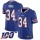Nike Bills #34 Thurman Thomas Royal Blue Team Color Men's Stitched NFL 100th Season Vapor Limited Jersey