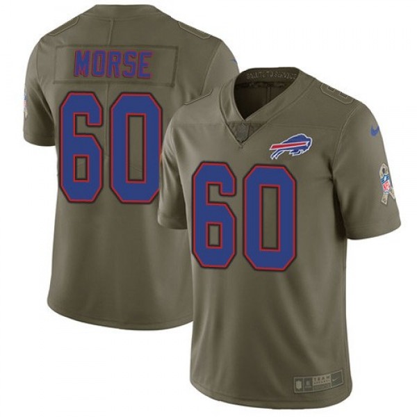 Nike Bills #60 Mitch Morse Olive Men's Stitched NFL Limited 2017 Salute To Service Jersey