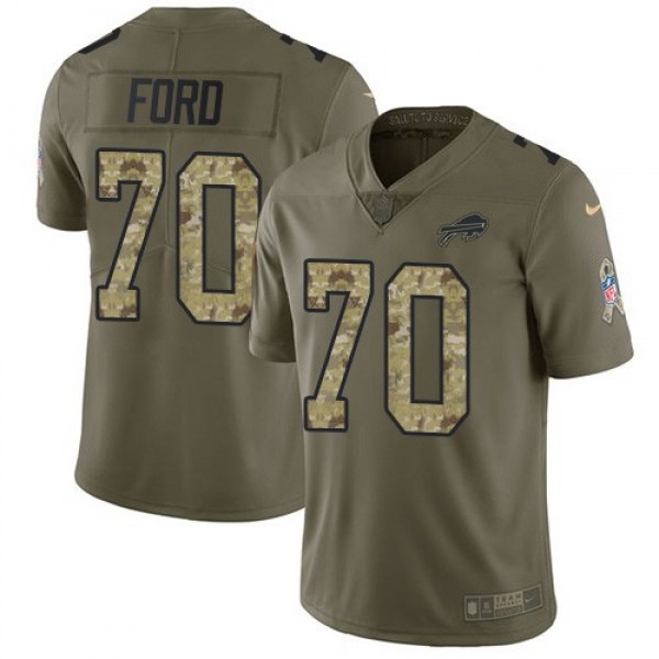 Nike Bills #70 Cody Ford Olive/Camo Men's Stitched NFL Limited 2017 Salute To Service Jersey