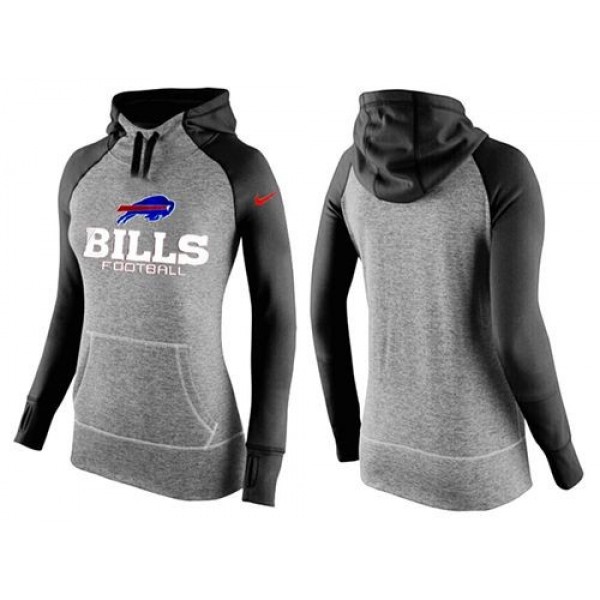 Women's Buffalo Bills Hoodie Grey Black Jersey