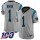 Nike Panthers #1 Cam Newton Silver Men's Stitched NFL Limited Inverted Legend 100th Season Jersey