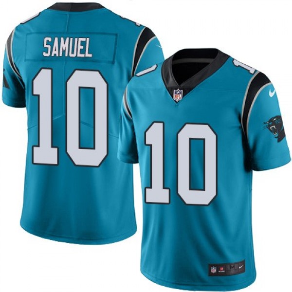 Nike Panthers #10 Curtis Samuel Blue Men's Stitched NFL Limited Rush Jersey