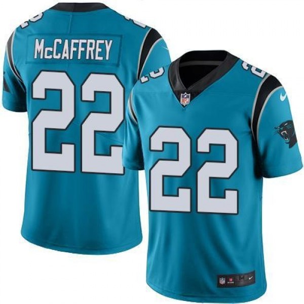 Nike Panthers #22 Christian McCaffrey Blue Alternate Men's Stitched NFL Vapor Untouchable Limited Jersey