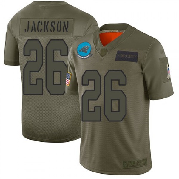 Nike Panthers #26 Donte Jackson Camo Men's Stitched NFL Limited 2019 Salute To Service Jersey