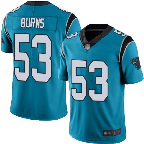 Nike Panthers #53 Brian Burns Blue Men's Stitched NFL Limited Rush Jersey