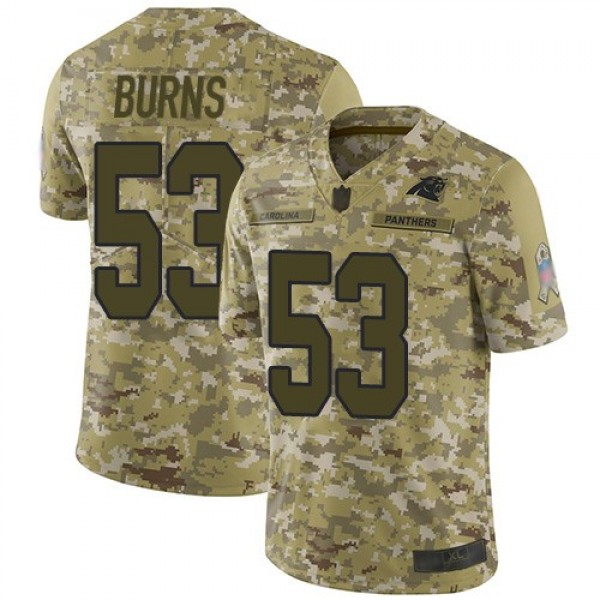 Nike Panthers #53 Brian Burns Camo Men's Stitched NFL Limited 2018 Salute To Service Jersey
