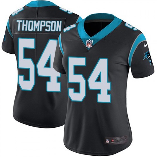 Women's Panthers #54 Shaq Thompson Black Team Color Stitched NFL Vapor Untouchable Limited Jersey