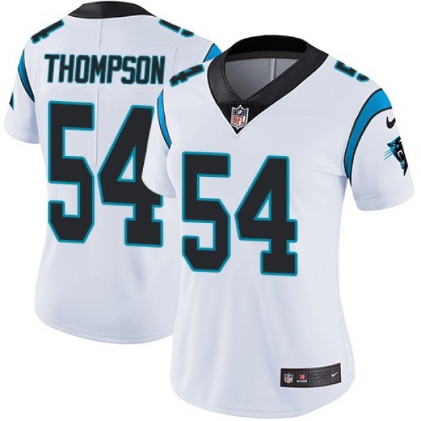 Women's Panthers #54 Shaq Thompson White Stitched NFL Vapor Untouchable Limited Jersey