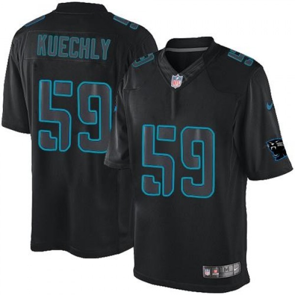 Nike Panthers #59 Luke Kuechly Black Men's Stitched NFL Impact Limited Jersey