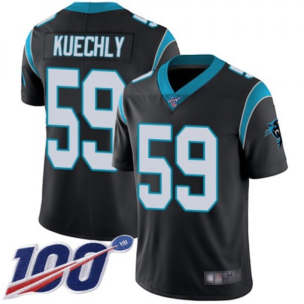Nike Panthers #59 Luke Kuechly Black Team Color Men's Stitched NFL 100th Season Vapor Limited Jersey