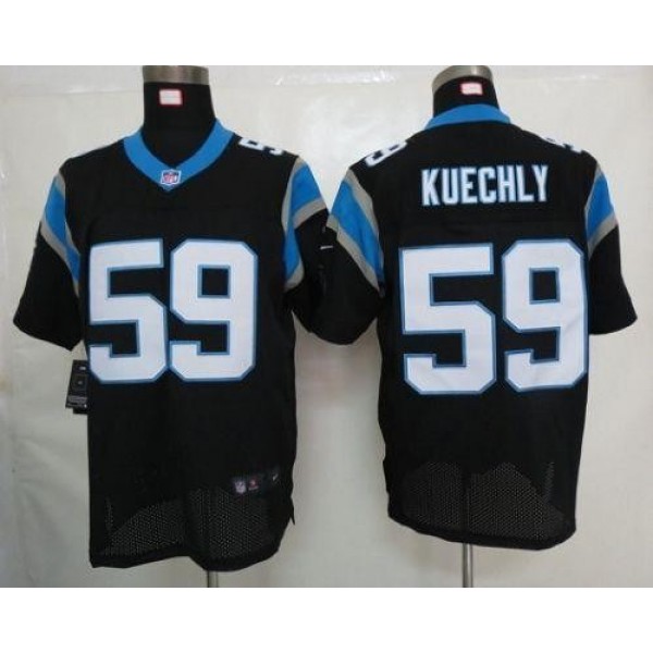 Nike Panthers #59 Luke Kuechly Black Team Color Men's Stitched NFL Elite Jersey