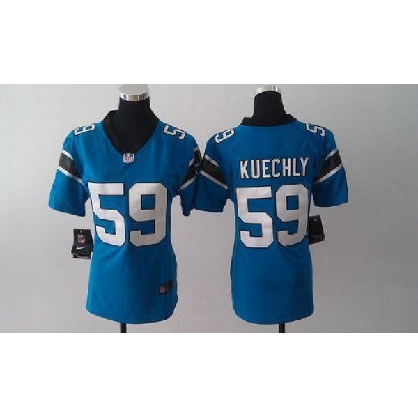Women's Panthers #59 Luke Kuechly Blue Alternate Stitched NFL Elite Jersey