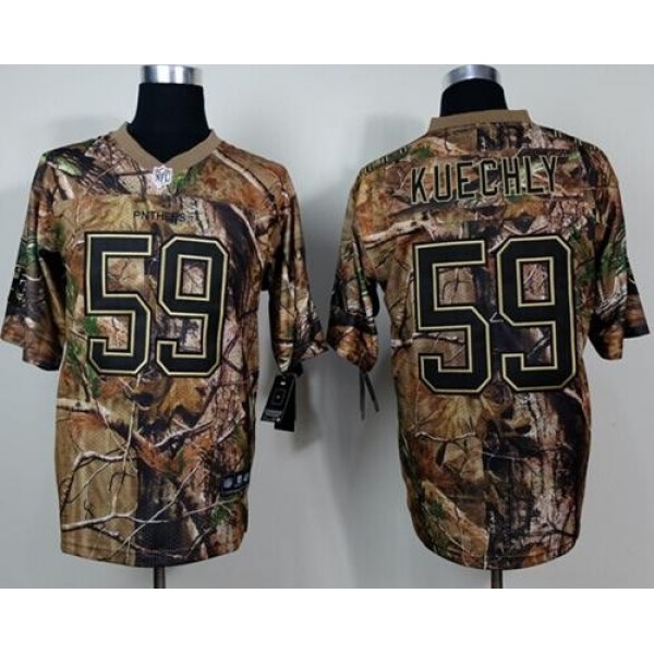 Nike Panthers #59 Luke Kuechly Camo Realtree Men's Stitched NFL Elite Jersey