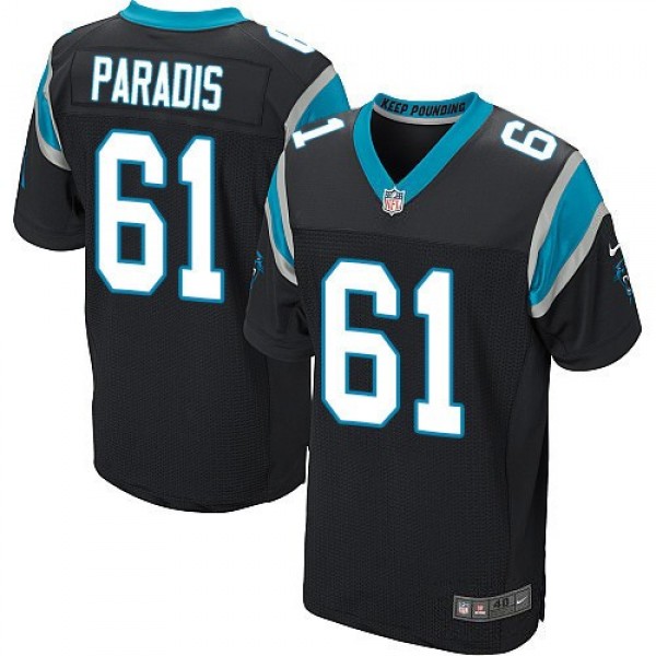 Nike Panthers #61 Matt Paradis Black Team Color Men's Stitched NFL Elite Jersey