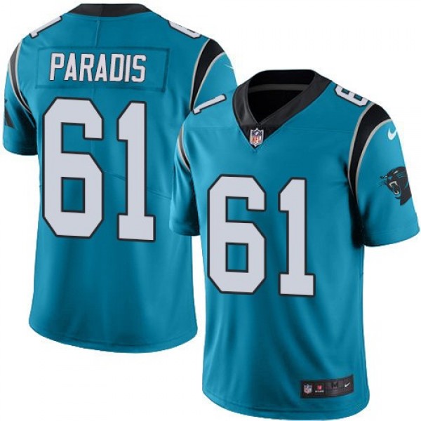 Nike Panthers #61 Matt Paradis Blue Alternate Men's Stitched NFL Vapor Untouchable Limited Jersey