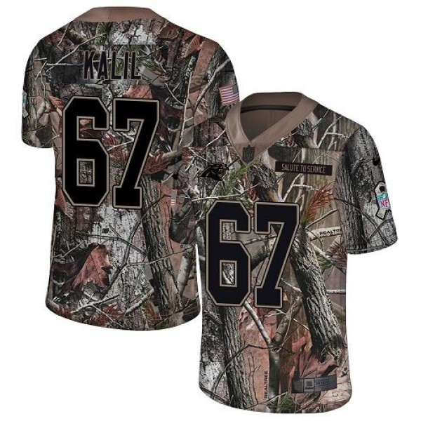 Nike Panthers #67 Ryan Kalil Camo Men's Stitched NFL Limited Rush Realtree Jersey
