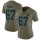 Women's Panthers #67 Ryan Kalil Olive Stitched NFL Limited 2017 Salute to Service Jersey