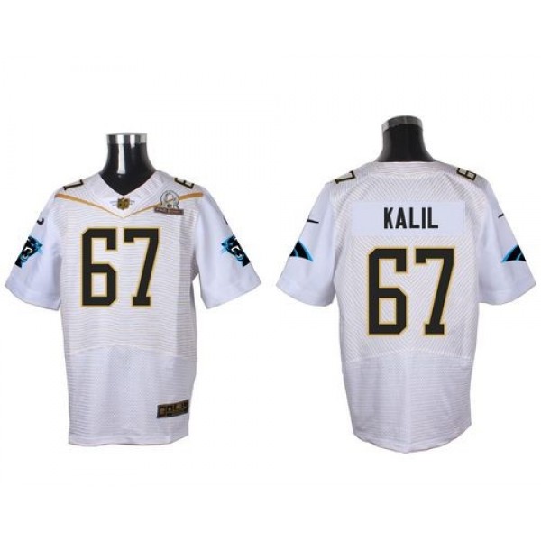 Nike Panthers #67 Ryan Kalil White 2016 Pro Bowl Men's Stitched NFL Elite Jersey