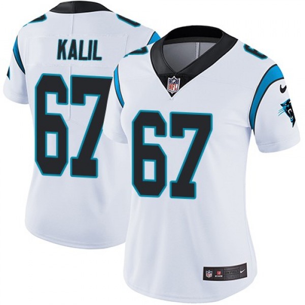 Women's Panthers #67 Ryan Kalil White Stitched NFL Vapor Untouchable Limited Jersey