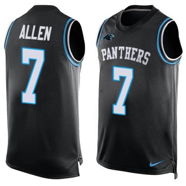 Nike Panthers #7 Kyle Allen Black Team Color Men's Stitched NFL Limited Tank Top Jersey