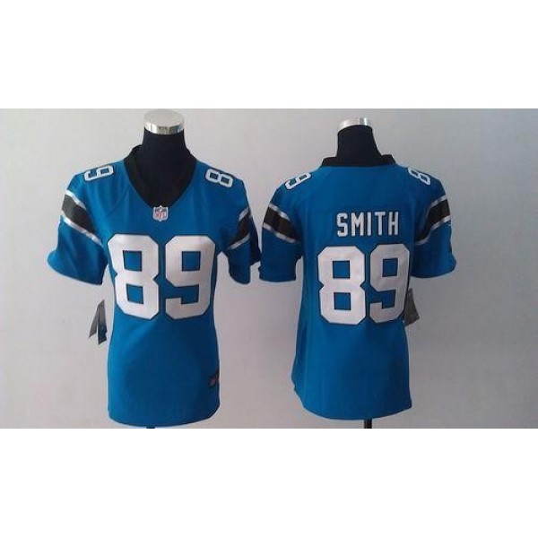 Women's Panthers #89 Steve Smith Blue Alternate Stitched NFL Elite Jersey