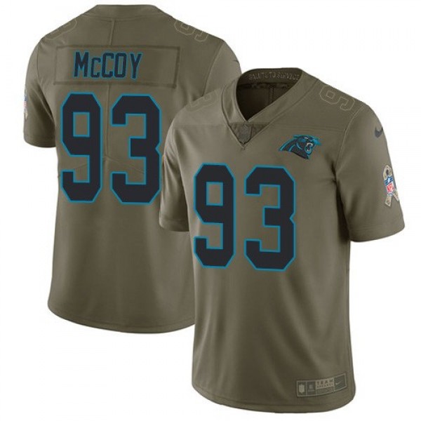 Nike Panthers #93 Gerald McCoy Olive Men's Stitched NFL Limited 2017 Salute To Service Jersey