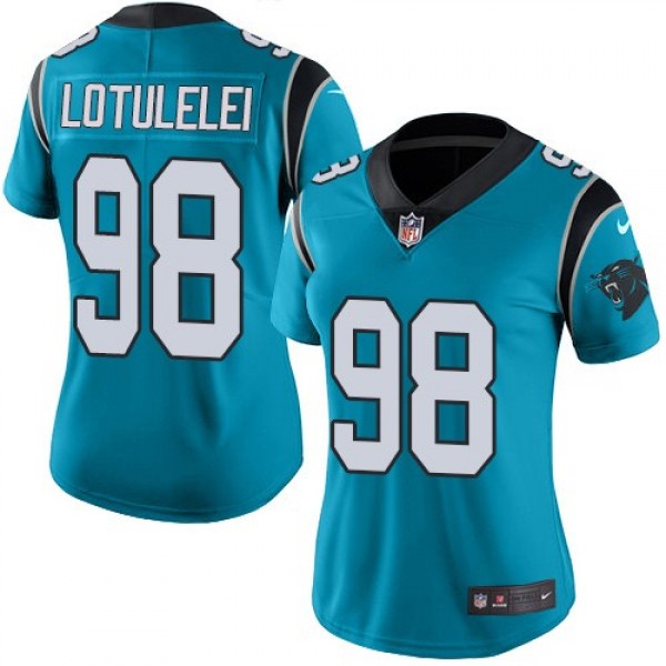 Women's Panthers #98 Star Lotulelei Blue Alternate Stitched NFL Vapor Untouchable Limited Jersey