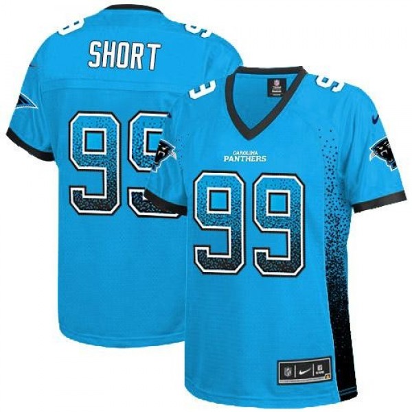 Women's Panthers #99 Kawann Short Blue Alternate Stitched NFL Elite Drift Jersey